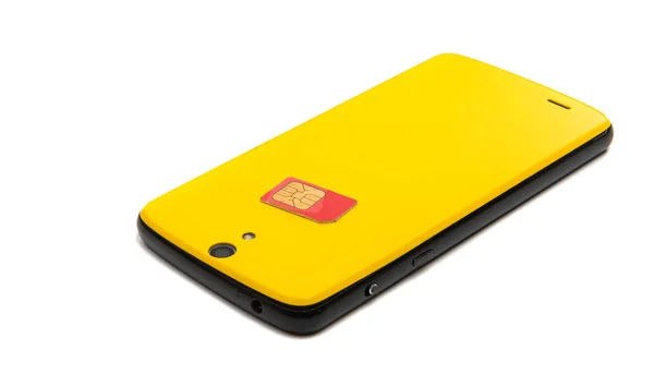 Smartphone with sim card — Stock Photo, Image