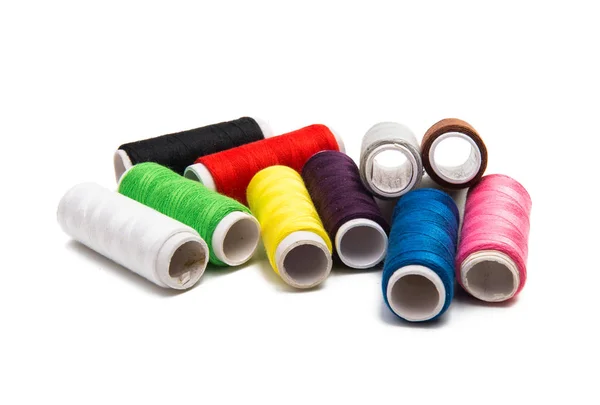 Colored sewing thread isolated — Stock Photo, Image