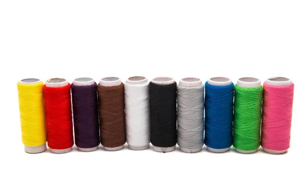 Colored sewing thread isolated — Stock Photo, Image