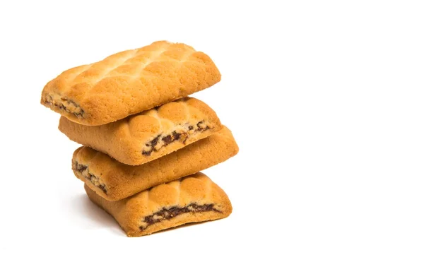 Biscuiți cu gem izolat — Fotografie, imagine de stoc
