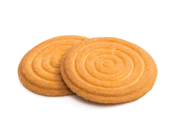 Ronde boter cookie geïsoleerd — Stockfoto