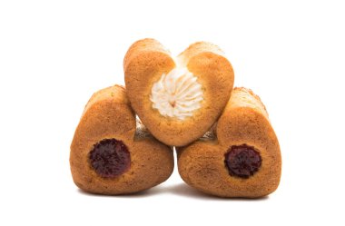 Bisküvi kalpler izole