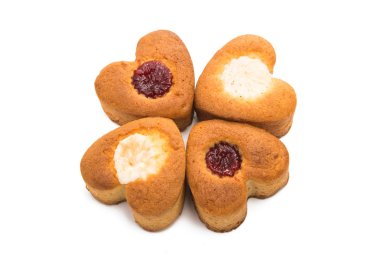 Bisküvi kalpler izole