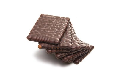 cracker in chocolate glaze isolated clipart