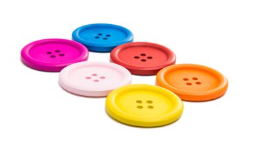 izole renkli düğmeler 