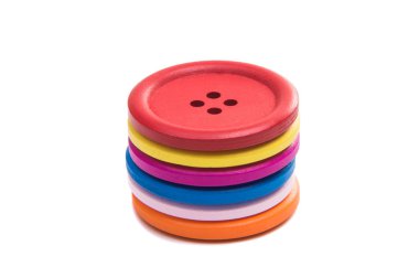 izole renkli düğmeler 