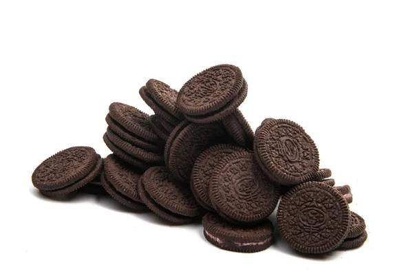 Oreo schwarze Kekse — Stockfoto