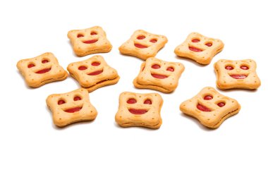 gülen yüz tanımlama bilgisi izole 