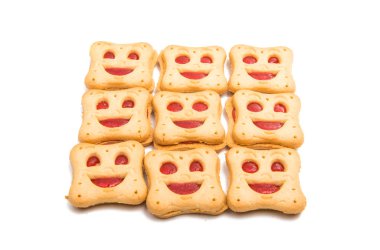 gülen yüz tanımlama bilgisi izole 