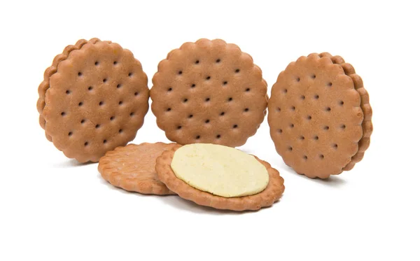 Biscuits doubles isolés — Photo