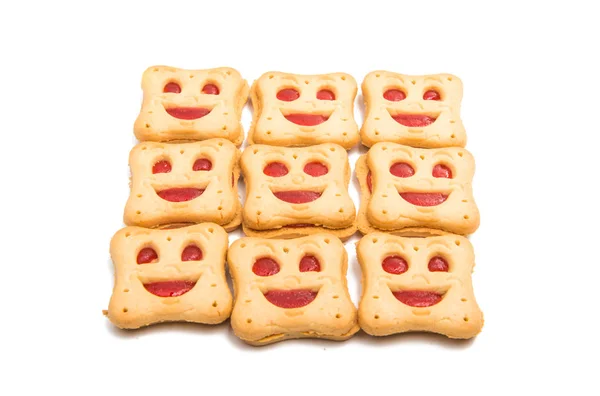 Smiley-Cookie isoliert — Stockfoto