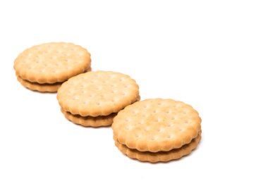 izole çift sandviç bisküvi 