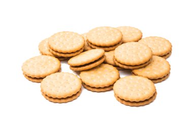 izole çift sandviç bisküvi 