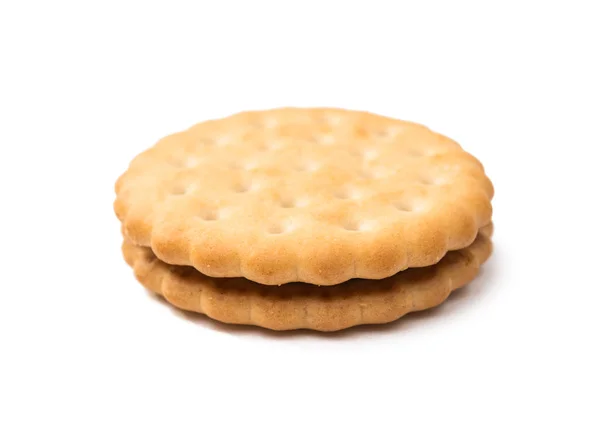 Dubbele biscuit sandwich geïsoleerd — Stockfoto