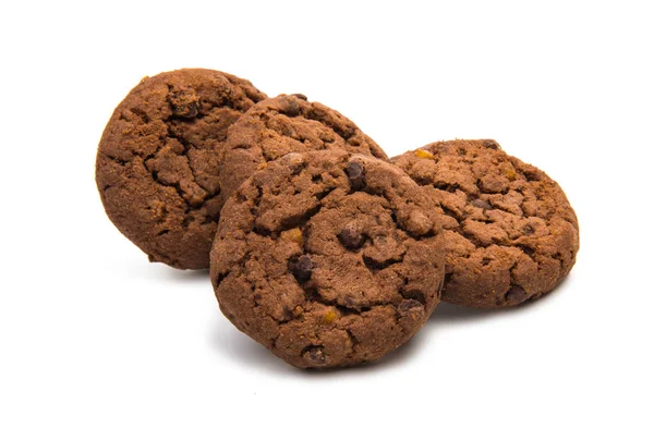 Chocolate cookies isolated — Stock Photo, Image
