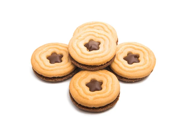 Dubbele cookie geïsoleerd — Stockfoto