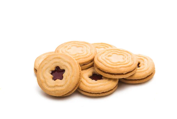 分離されたダブル クッキー — ストック写真