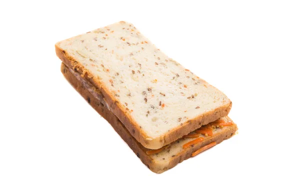 Sandwich Isolé Sur Fond Blanc — Photo