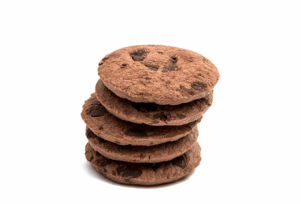 Chocolate chip cookies with chocolate — Stock Photo, Image