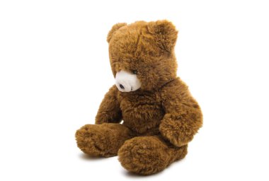 İzole yumuşak oyuncak ayı 