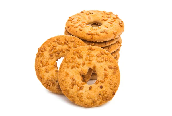 Sesam koekjes geïsoleerd — Stockfoto