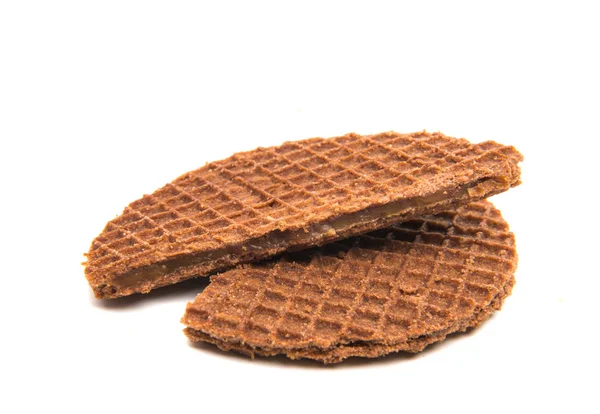 Holländische Waffeln isoliert — Stockfoto