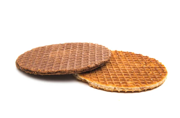 Holländische Waffeln isoliert — Stockfoto