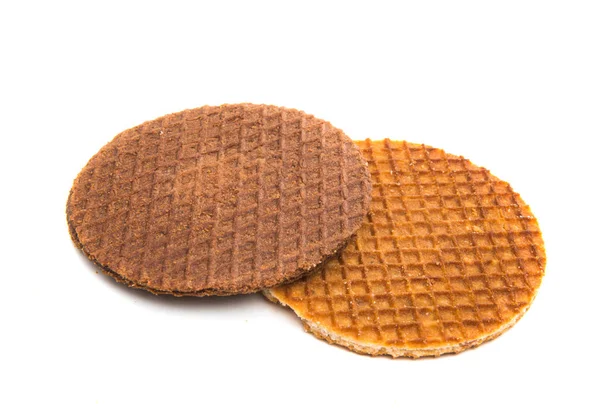 Holländische Waffeln isoliert — Stockfoto