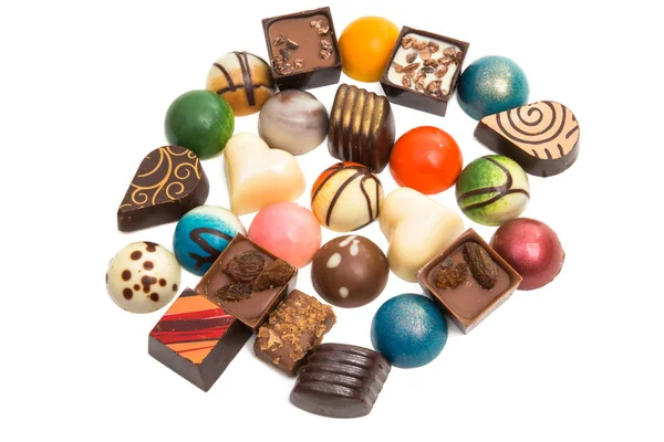 Bonbons au chocolat isolé Photos De Stock Libres De Droits