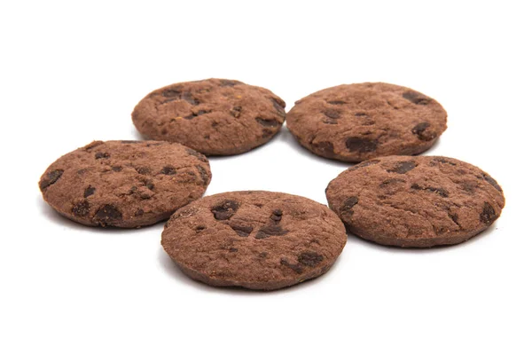 Chocolate chip cookies with chocolate — Stock Photo, Image