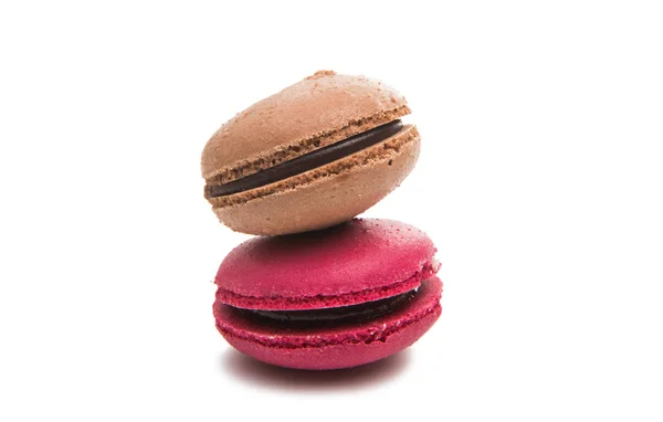 Chocolate macaron macarrón postre galleta — Foto de Stock