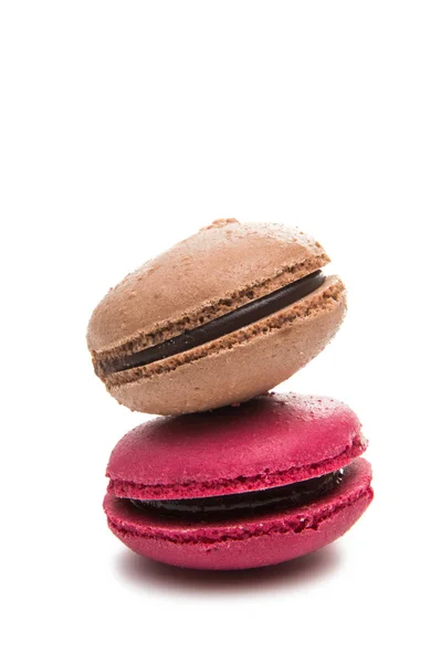 Chocolate macaron macarrón postre galleta — Foto de Stock