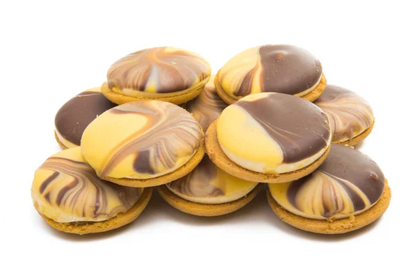 Biscoitos com souffle de limão isolado — Fotografia de Stock