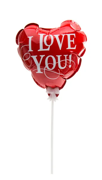 Cuore palloncino con l'iscrizione I Love You — Foto Stock