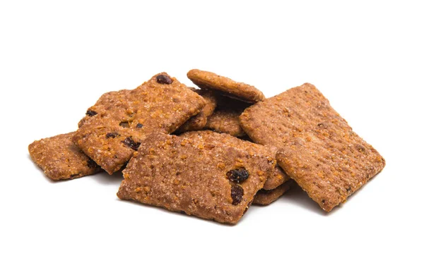 Biscotti con uvetta isolata — Foto Stock