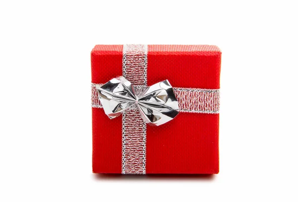 Caja de regalo roja aislada — Foto de Stock
