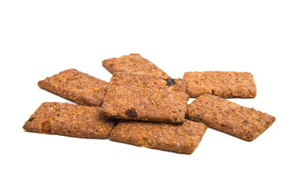 Biscotti con uvetta isolata — Foto Stock