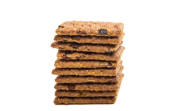 Biscotti con uvetta isolata — Foto Stock