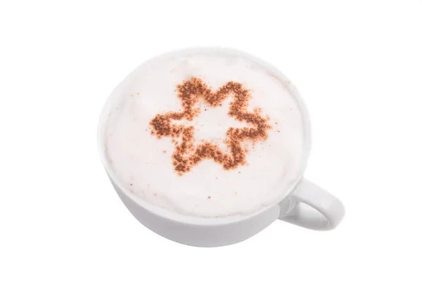 Filiżankę cappuccino na białym tle — Zdjęcie stockowe