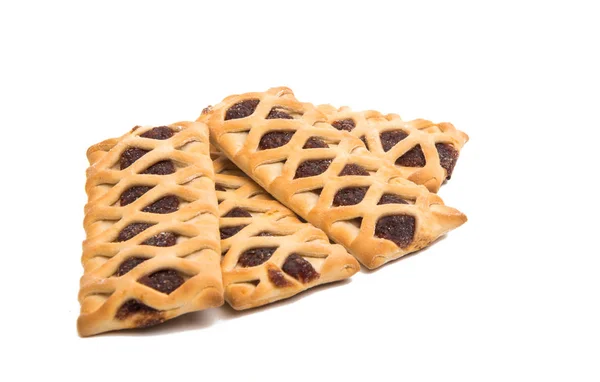 Biscoitos com geléia isolada — Fotografia de Stock