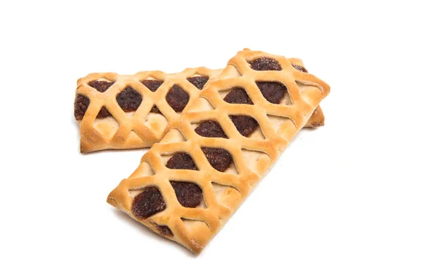 Biscoitos com geléia isolada — Fotografia de Stock