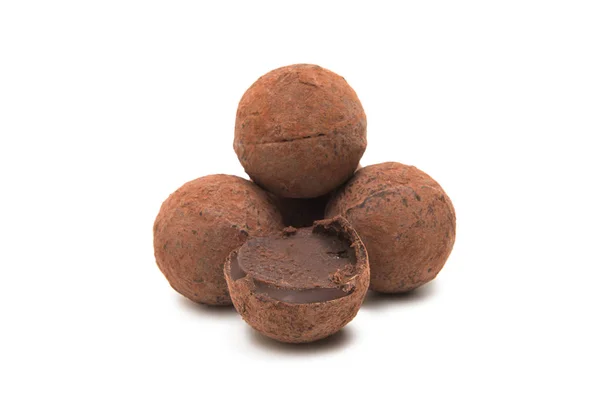 Σοκολάτα τρούφες, απομονωμένο — Φωτογραφία Αρχείου