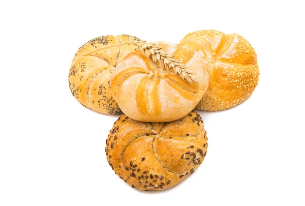 Broodjes Kaiser geïsoleerd — Stockfoto