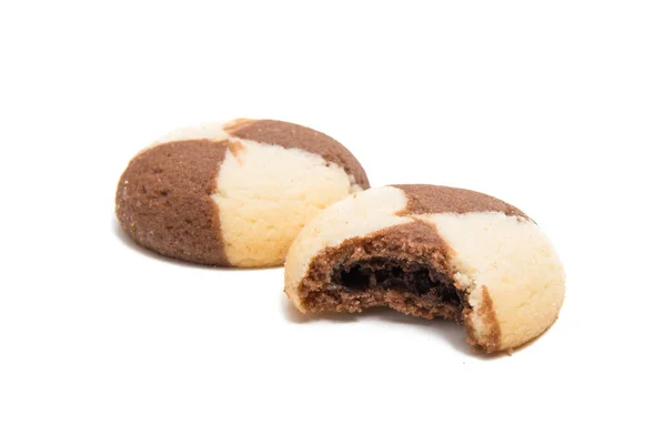 Biscuits rayés au chocolat isolé — Photo