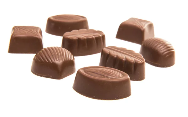 Elszigetelt csokoládé cukorka — Stock Fotó