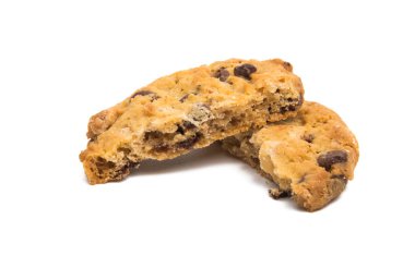 bisküvi ile fındık ve çikolata izole 