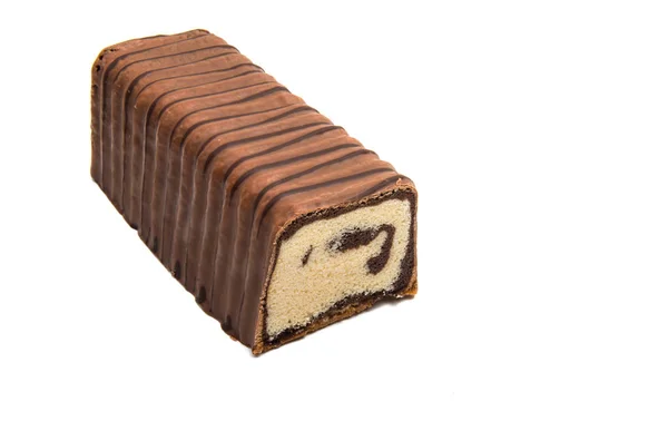 Chocolate roll isolated — Stock Photo, Image