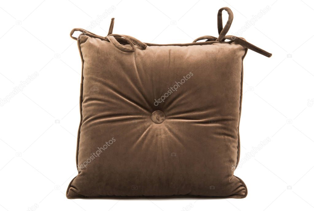 soft pillows on a chair isolated 