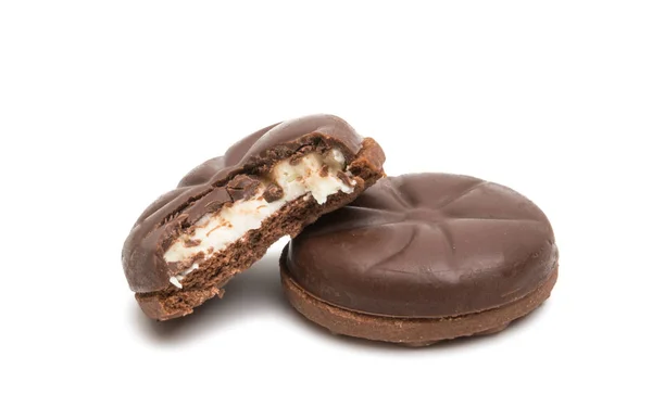 Schokoladenkekse isoliert — Stockfoto