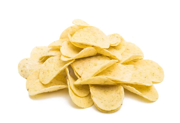 Salted potato chips isolated — Stock Photo, Image